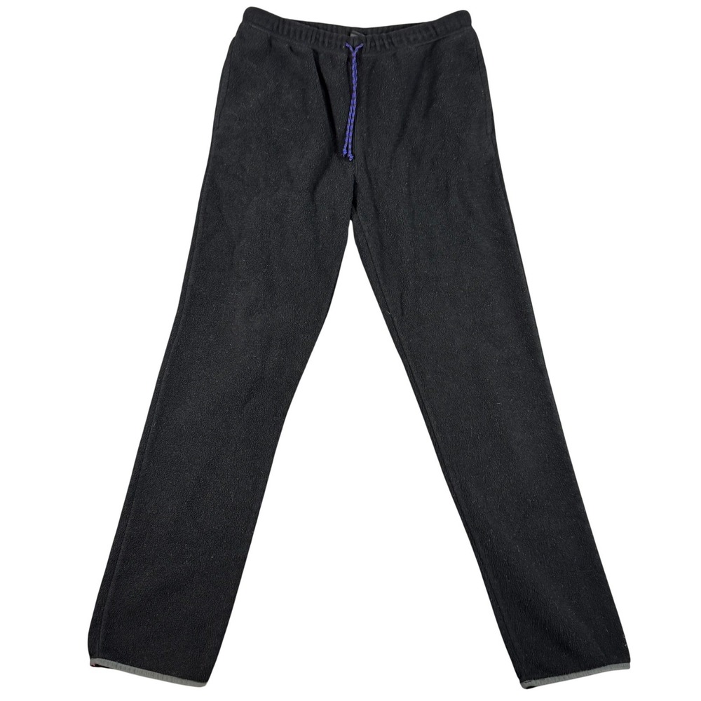 Patagonia Synchilla Fleece Pants Mens M Black Snap Pocket Drawstring Outdoor - Picture 1 of 10